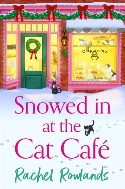 Book cover of: Snowed In at the Cat Cafe. By: Rachel Rowlands