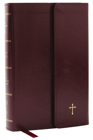 NKJV Compact Paragraph-Style Bible w/ 43,000 Cross References, Burgundy Leatherflex w/ Magnetic Flap, Red Letter, Comfort Print: Holy Bible, New King James Version, Holy Bible, New King James Version