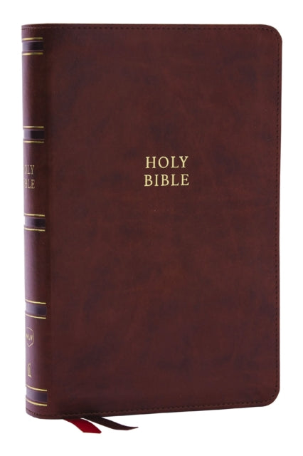 Book cover of: NKJV, Single-Column Reference Bible, Verse-by-verse, Brown Leathersoft, Red Letter, Comfort Print. By: Zondervan