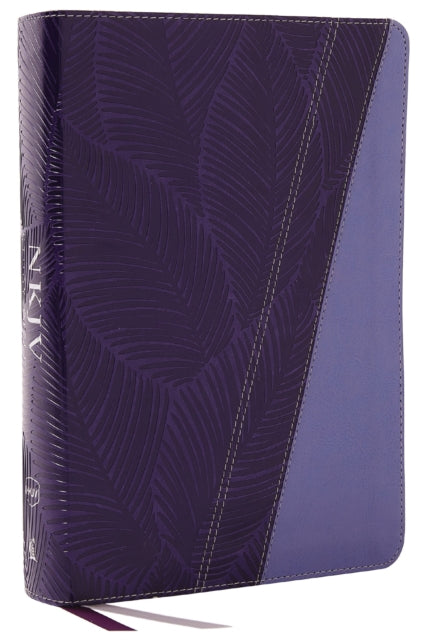 Book cover of: NKJV Study Bible, Leathersoft, Purple, Full-Color, Thumb Indexed, Comfort Print. By: Zondervan Publishing Company