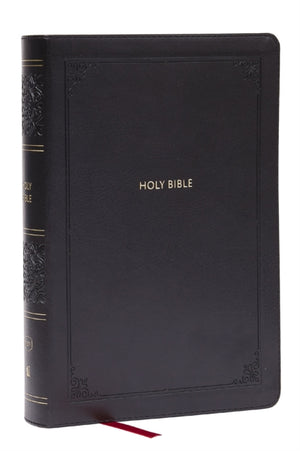 KJV Giant Print End-of-Verse Reference Bible, Black Leathersoft, Red Letter, Comfort Print