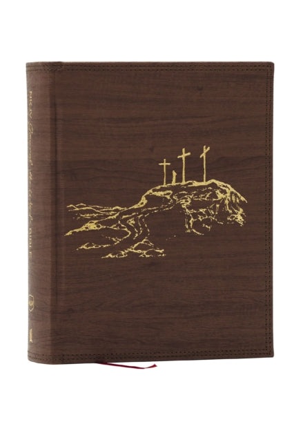 NKJV, Journal the Word Bible, Large Print: Reflect, Journal or Create Art Next to Your Favorite Verses (Brown Leathersoft over Board, Red Letter)