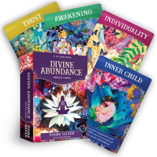 Book cover of: Divine Abundance Oracle Cards. By: Tosha Silver