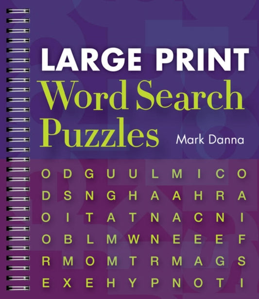 Book cover of: Large Print Word Search Puzzles. By: Mark Danna