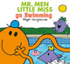 Book cover of: Mr. Men Little Miss go Swimming. By: Adam Hargreaves