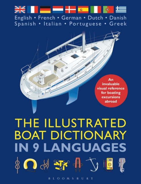 Book cover of: Illustrated Boat Dictionary in 9 Languages. By: Bloomsbury