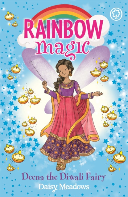 Book cover of: Rainbow Magic: Deena the Diwali Fairy. By: Daisy Meadows