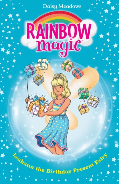 Book cover of: Rainbow Magic: Leahann the Birthday Present Fairy. By: Daisy Meadows