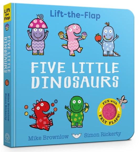 Book cover of: Five Little Dinosaurs. By: Michael Brownlow
