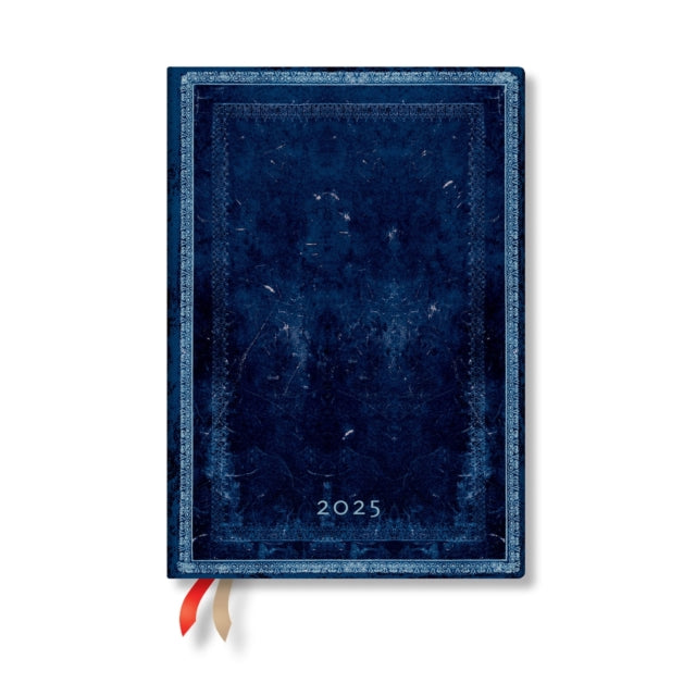 Book cover of: Inkblot (Old Leather Collection) Midi 12-month Horizontal Hardback Dayplanner 2025 (Elastic Band Closure). By: Paperblanks