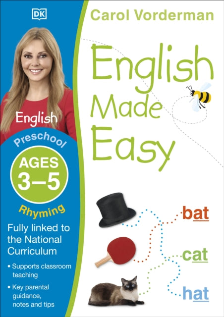 Book cover of: English Made Easy: Rhyming, Ages 3-5 (Preschool). By: Carol Vorderman
