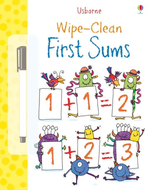 Book cover of: Wipe-Clean First Sums. By: Jessica Greenwell