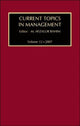 Book cover of: Current Topics in Management. By: M. Rahim