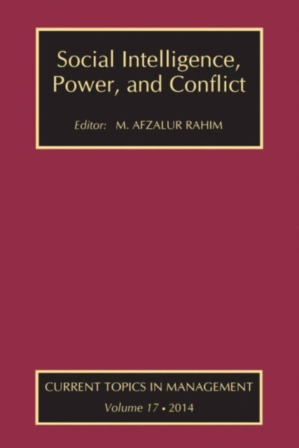 Book cover of: Social Intelligence, Power, and Conflict. By: M. Afzalur Rahim