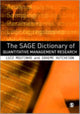 Book cover of: SAGE Dictionary of Quantitative Management Research. By: Luiz A. M. Moutinho