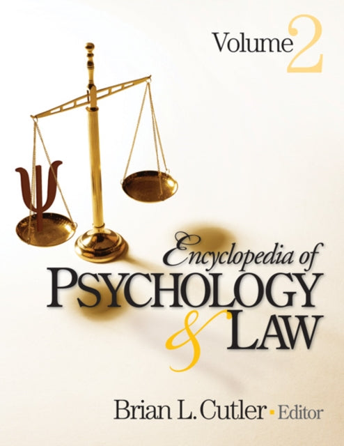 Book cover of: Encyclopedia of Psychology and Law. By: Brian L. Cutler