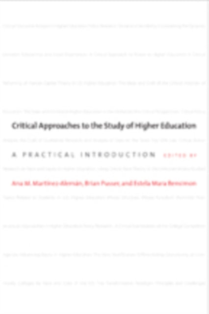 Book cover of: Critical Approaches to the Study of Higher Education. By: Ana M. Martínez-Alemán