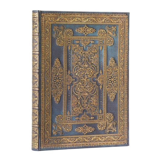 Book cover of: Blue Luxe (Luxe Design) Ultra Lined Hardback Journal (Elastic Band Closure). By: Paperblanks
