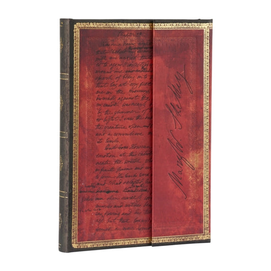 Book cover of: Mary Shelley, Frankenstein (Embellished Manuscripts Collection) Midi Lined Hardback Journal (Wrap Closure). By: Paperblanks