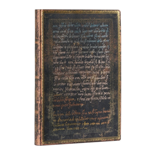 Book cover of: Michelangelo, Handwriting (Embellished Manuscripts Collection) Midi Lined Softcover Flexi Journal (Elastic Band Closure). By: Paperblanks
