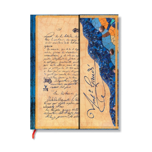 Book cover of: Gaudi, The Manuscript of Reus (Embellished Manuscripts Collection) Midi Unlined Hardback Journal (Elastic Band Closure)