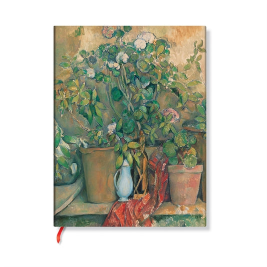 Book cover of: Cezanne’s Terracotta Pots and Flowers Ultra Lined Hardback Journal (Elastic Band Closure). By: Paperblanks