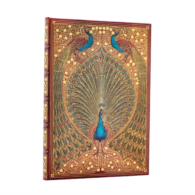 Book cover of: Hafiz’s Peacocks (Sangorski & Sutcliffe) Midi Lined Hardcover Journal (Elastic Band Closure)