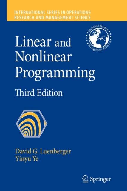 Book cover of: Linear and Nonlinear Programming. By: David G. Luenberger