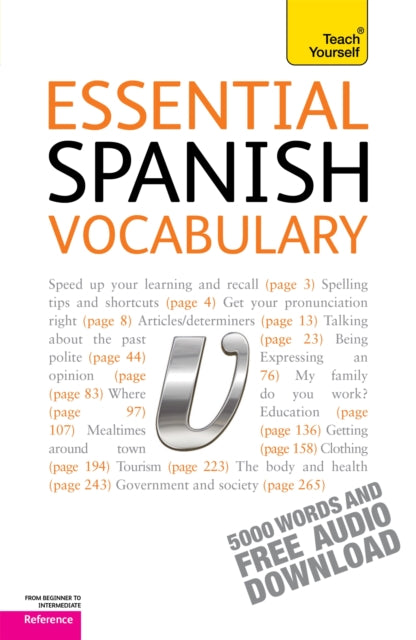 Book cover of: Essential Spanish Vocabulary: Teach Yourself