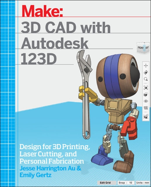 Book cover of: 3D CAD with Autodesk 123D. By: Jesse Harrington Au