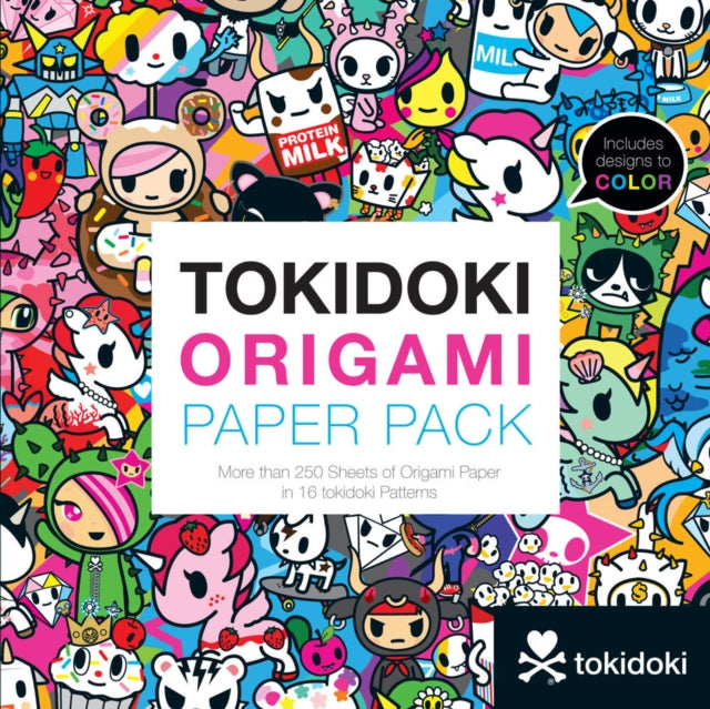 Book cover of: tokidoki Origami Paper Pack. By: tokidoki