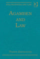 Book cover of: Agamben and Law. By: Thanos Zartaloudis