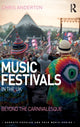 Book cover of: Music Festivals in the UK. By: Chris Anderton