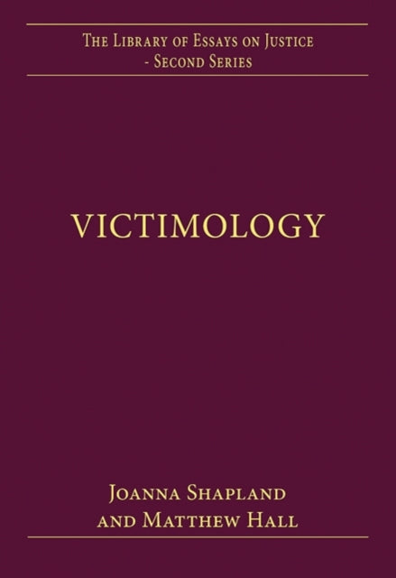 Book cover of: Victimology. By: Joanna Shapland