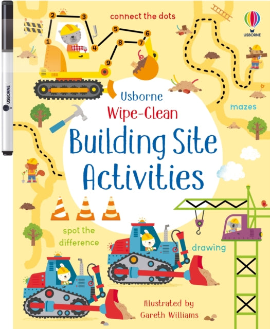 Book cover of: Wipe-Clean Building Site Activities. By: Kirsteen Robson