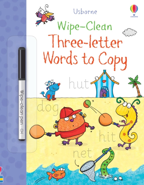 Book cover of: Wipe-Clean Three-Letter Words to Copy. By: Jane Bingham
