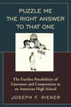 Book cover of: Puzzle Me the Right Answer to that One. By: Joseph F. Riener
