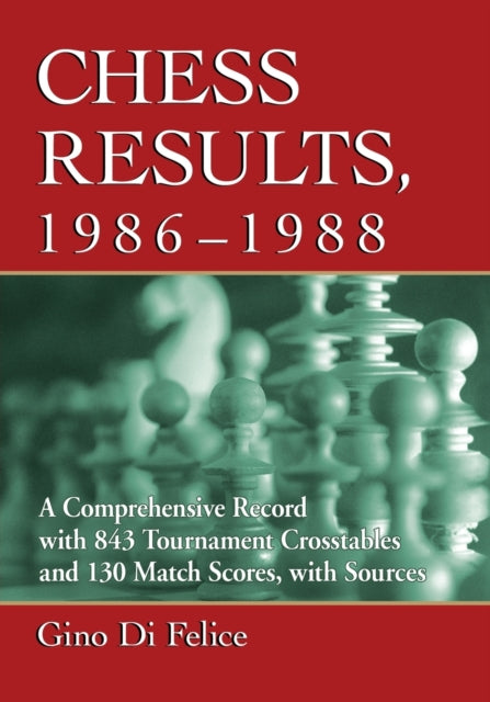 Book cover of: Chess Results, 1986-1988. By: Gino Di Felice