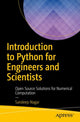 Book cover of: Introduction to Python for Engineers and Scientists. By: Sandeep Nagar