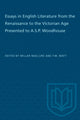 Book cover of: Essays in English Literature from the Renaissance to the Victorian Age Presented to a.S.P. Woodhouse. By: Watt MACLURE