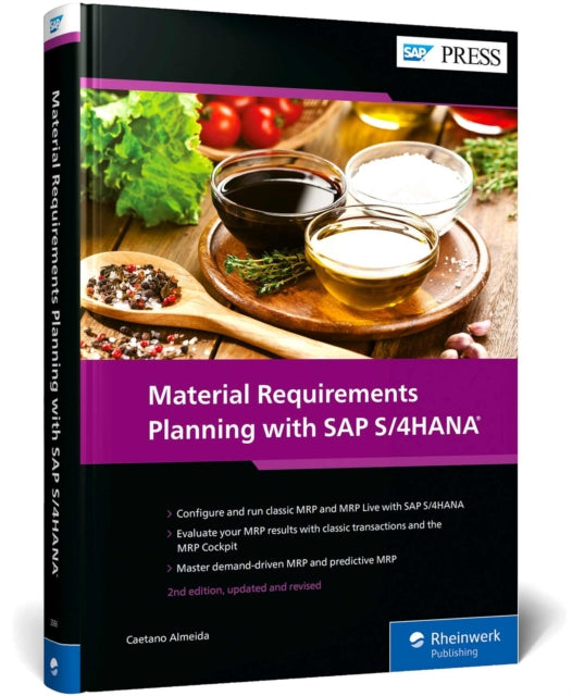 Book cover of: Material Requirements Planning with SAP S/4HANA. By: Caetano Almeida