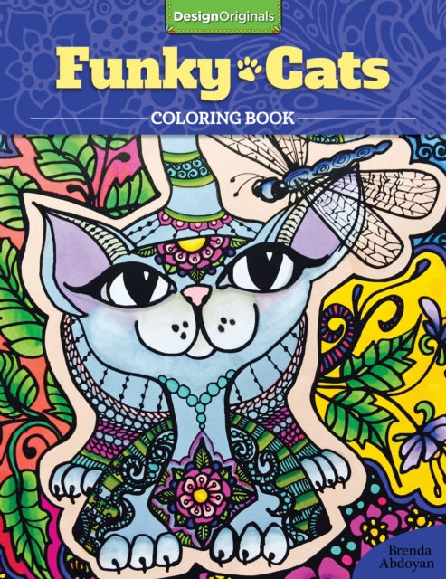 Book cover of: Funky Cats Coloring Book. By: Brenda Abdoyan