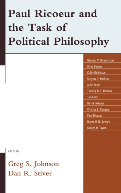Book cover of: Paul Ricoeur and the Task of Political Philosophy. By: Greg S. Johnson