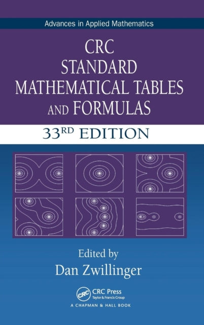 Book cover of: CRC Standard Mathematical Tables and Formulas. By: Daniel Zwillinger