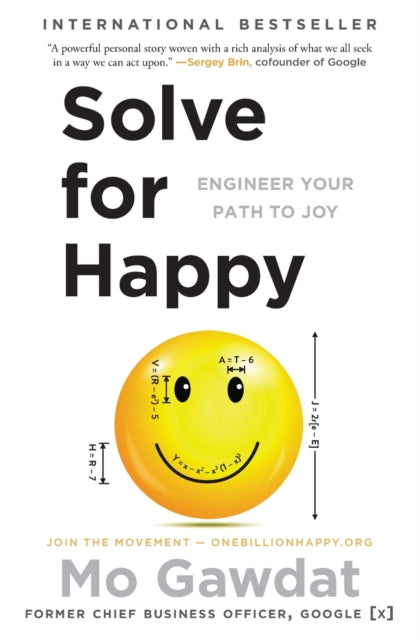 Book cover of: Solve for Happy. By: Mo Gawdat