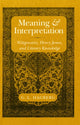 Book cover of: Meaning and Interpretation. By: Garry L. Hagberg
