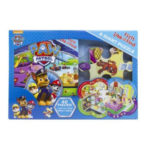 Nickelodeon PAW Patrol: First Look and Find Book, Giant Floor Puzzle and 20 Stickers