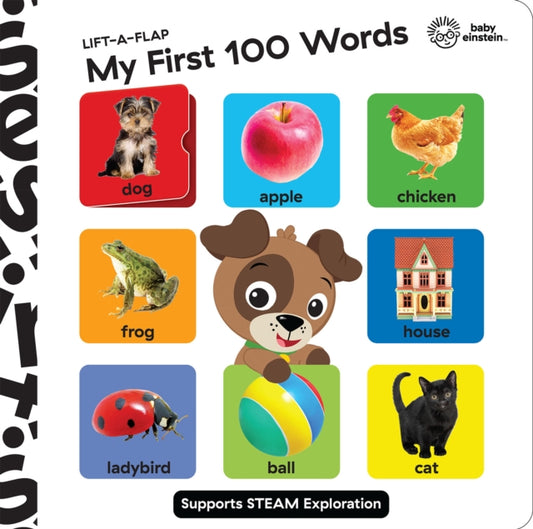 Book cover of: Baby Einstein Lift A Flap My First 100 Words Novelty Board Book. By: I. Kids P