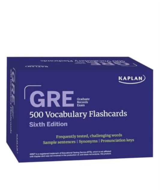 Book cover of: GRE Vocabulary Flashcards, Sixth Edition + Online Access to Review Your Cards, a Practice Test, and Video Tutorials
