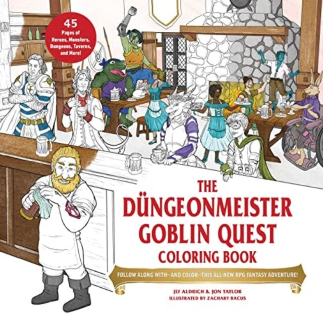Book cover of: Dungeonmeister Goblin Quest Coloring Book. By: Jef Aldrich